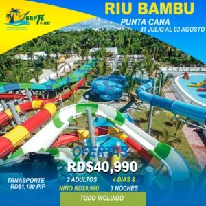 Hotel Riu Bambú – Punta Cana | 31 de julio al 03 de agosto