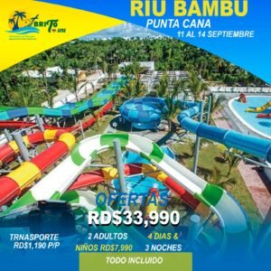 Hotel Riu Bambú | Punta Cana | 11 al 14 de septiembre
